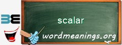 WordMeaning blackboard for scalar